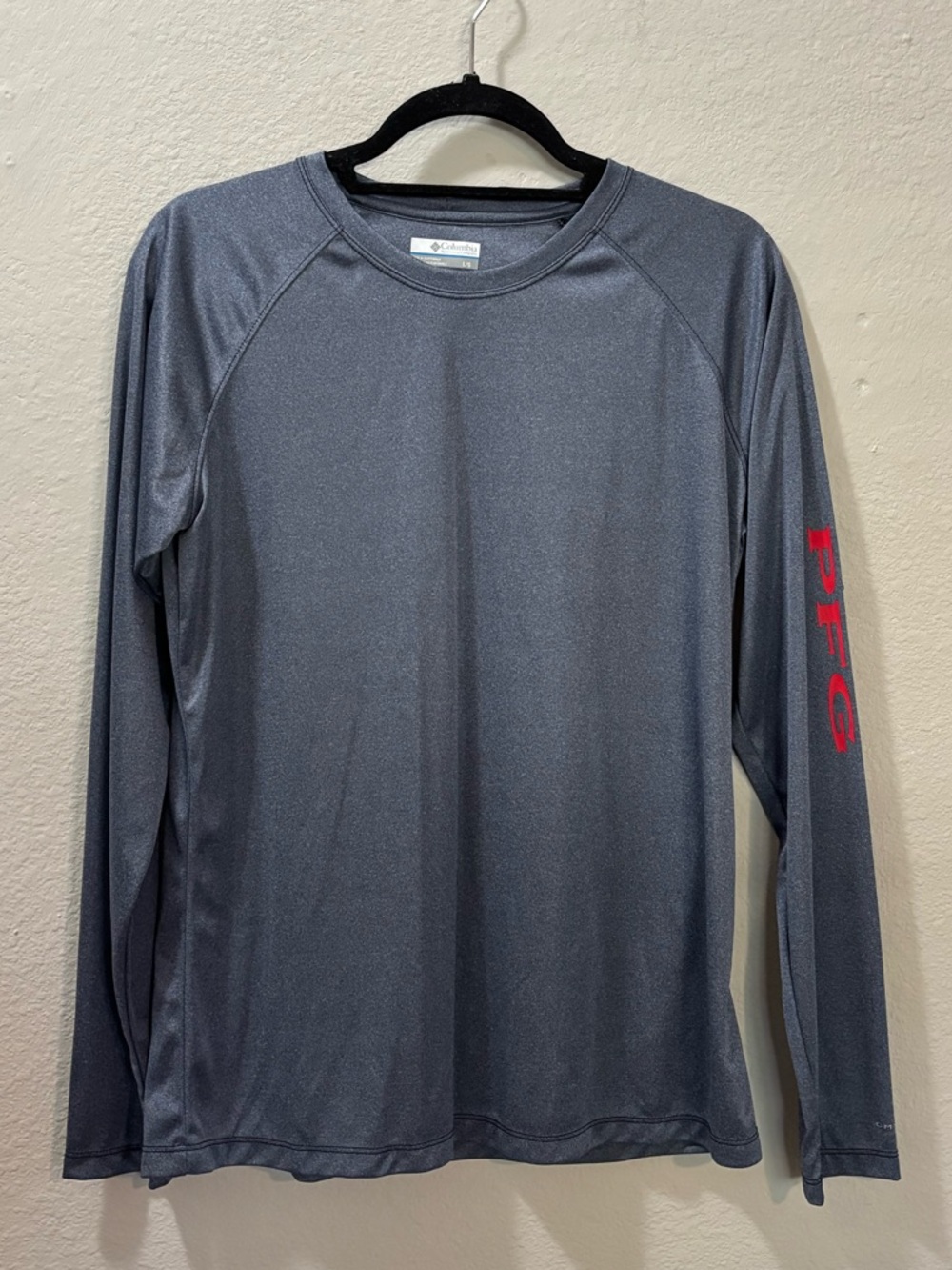 Columbia PFG Omni Shade Men’s Long Sleeve Gray Performance Shirt Size Large